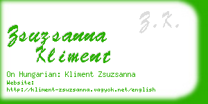 zsuzsanna kliment business card